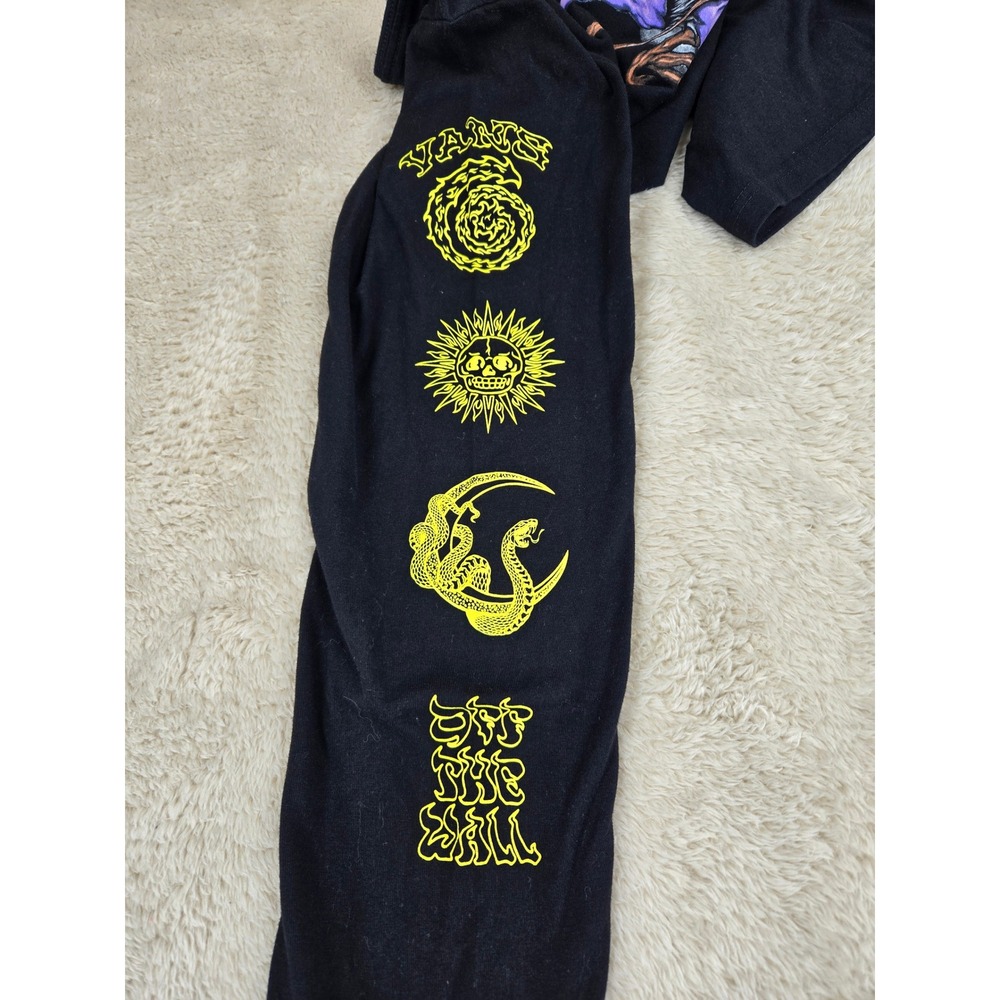 Vans Classic Fit Long Sleeve T Shirt Mens Small Graphic Wizard Moon Print Black - Picture 8 of 12